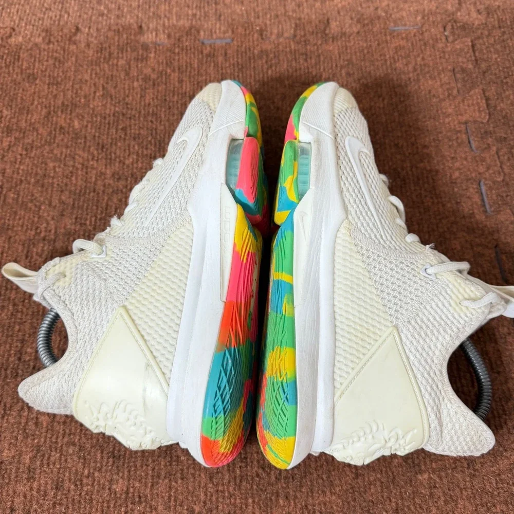 Nike LeBron Witness 4 White Multi-Color Basketball Shoes BV7427-102 Mens 7.5 B+‎